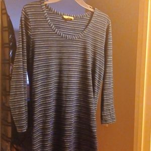 Jane and Delancey Striped Ruched Dress